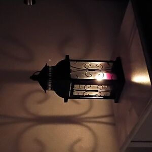 Lighting Decor. Wrought Iron Lantern For Inside Or Outside.